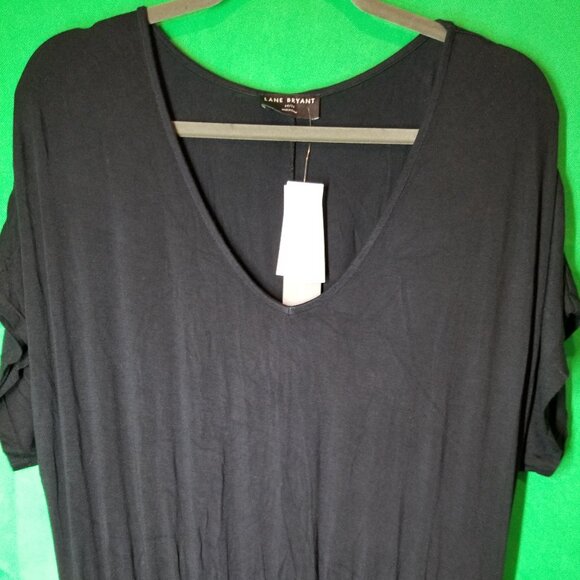 Lane Bryant Dolman Short Sleeve V Neck Tie Dye Maxi Dress Women's Size 14/16 NWT - Picture 4 of 11